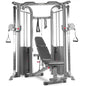 Functional Trainer Cable Machine with 200 lb Weight Stacks and Adjustable Weight Bench - Xmark