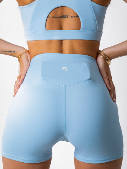 LuxeForm Sculpting Shorts Baby Blue - Runner's Athletics - The Track and Field Store