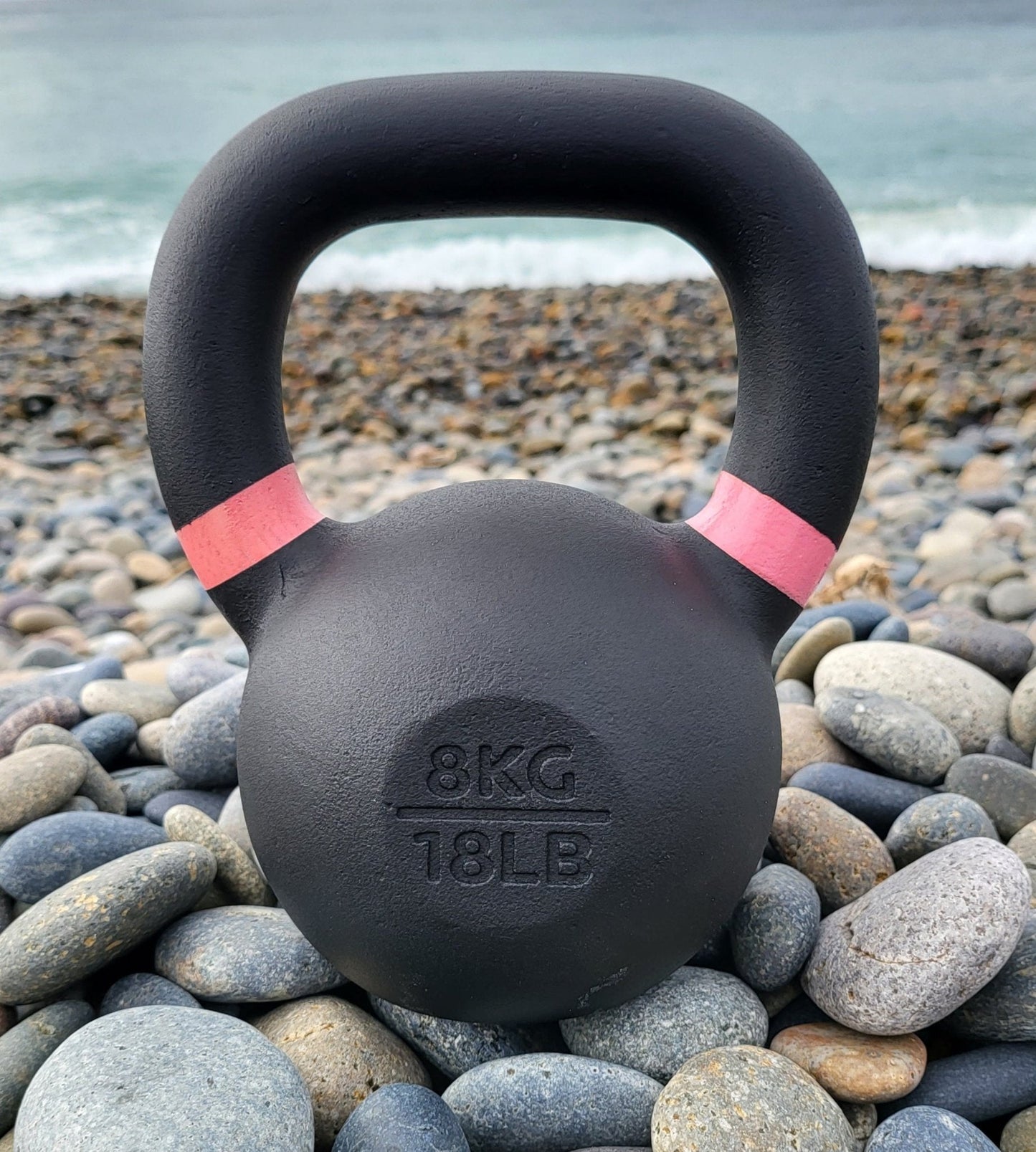 8 kg (18 lb) Powder-Coated Cast-Iron Kettlebell – Black | SoCal Kettlebellz SoCal Kettlebellz