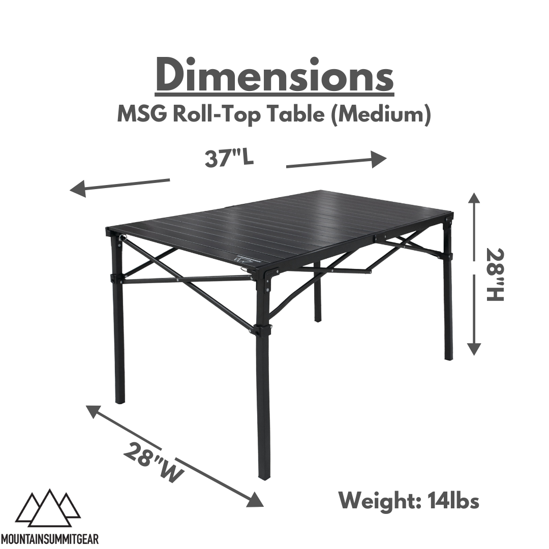 Roll Top Table - Mountain Summit Gear - The Track and Field Store