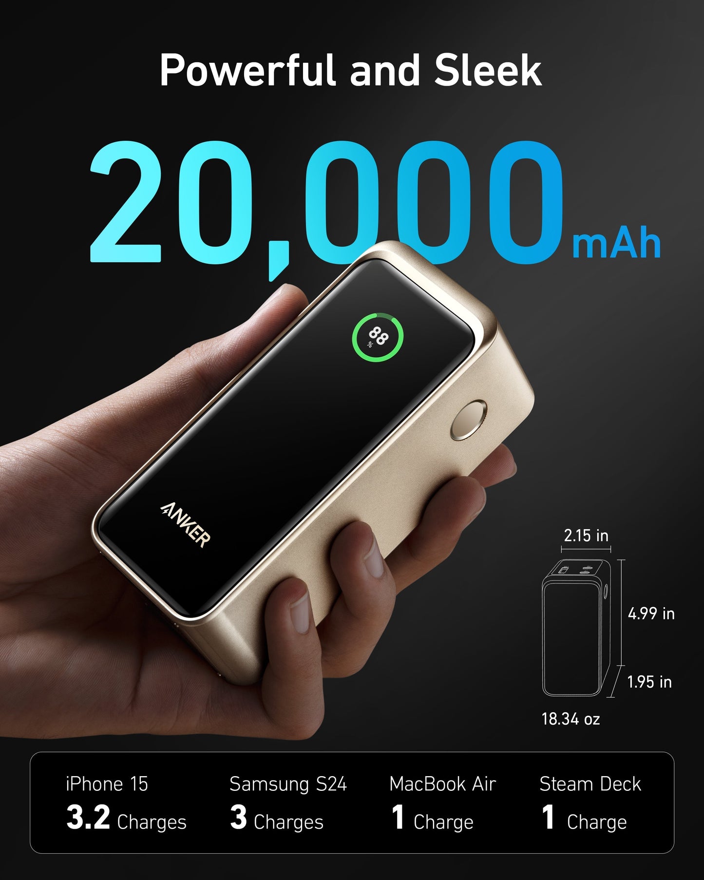 Anker Prime Power Bank (20K, 200W) Anker