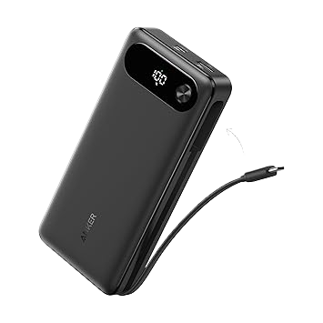Anker Power Bank (20K, 87W, Built-In USB-C Cable) Anker