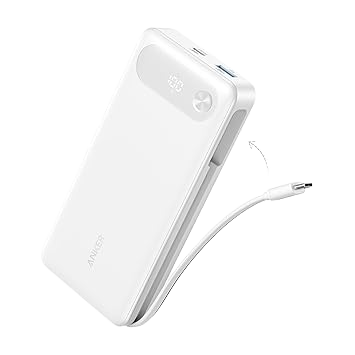 Anker Power Bank (20K, 87W, Built-In USB-C Cable) Anker