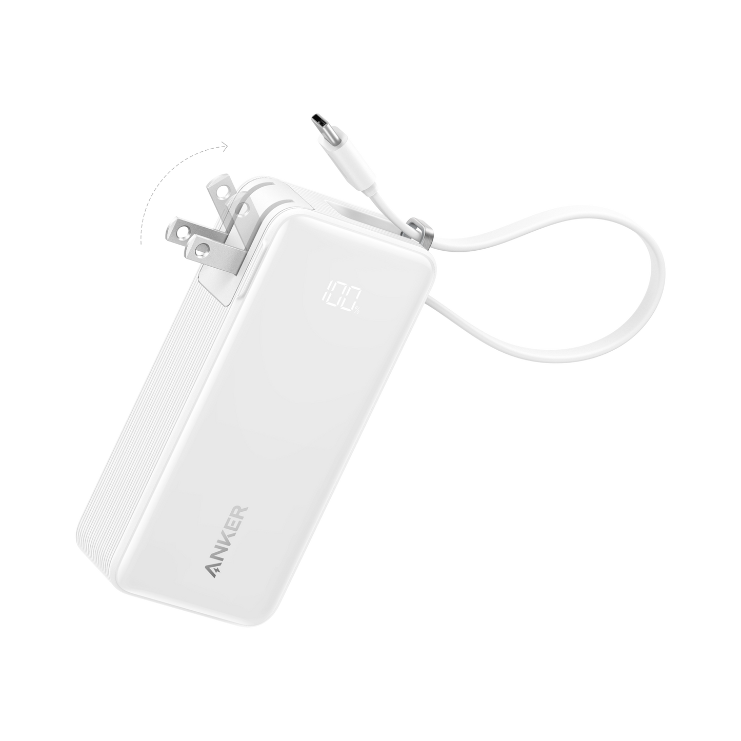 Anker Power Bank (10K, Fusion, Built-In Cable) Anker