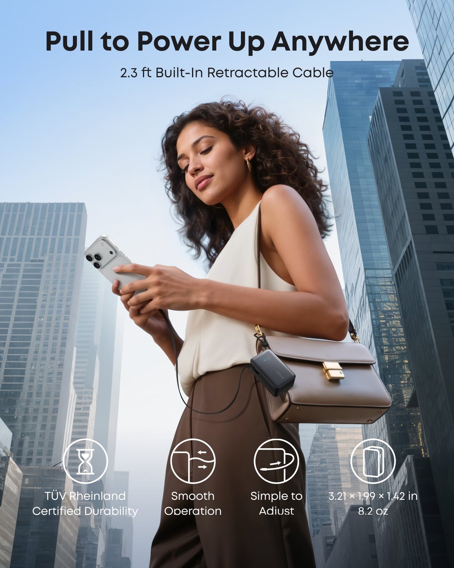 Anker Nano Power Bank (10K, 45W, Built-In Retractable USB-C Cable) Anker