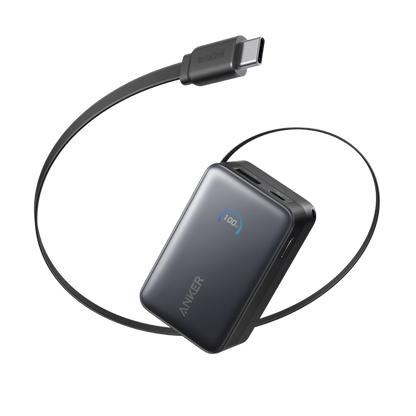 Anker Nano Power Bank (10K, 45W, Built-In Retractable USB-C Cable) Anker