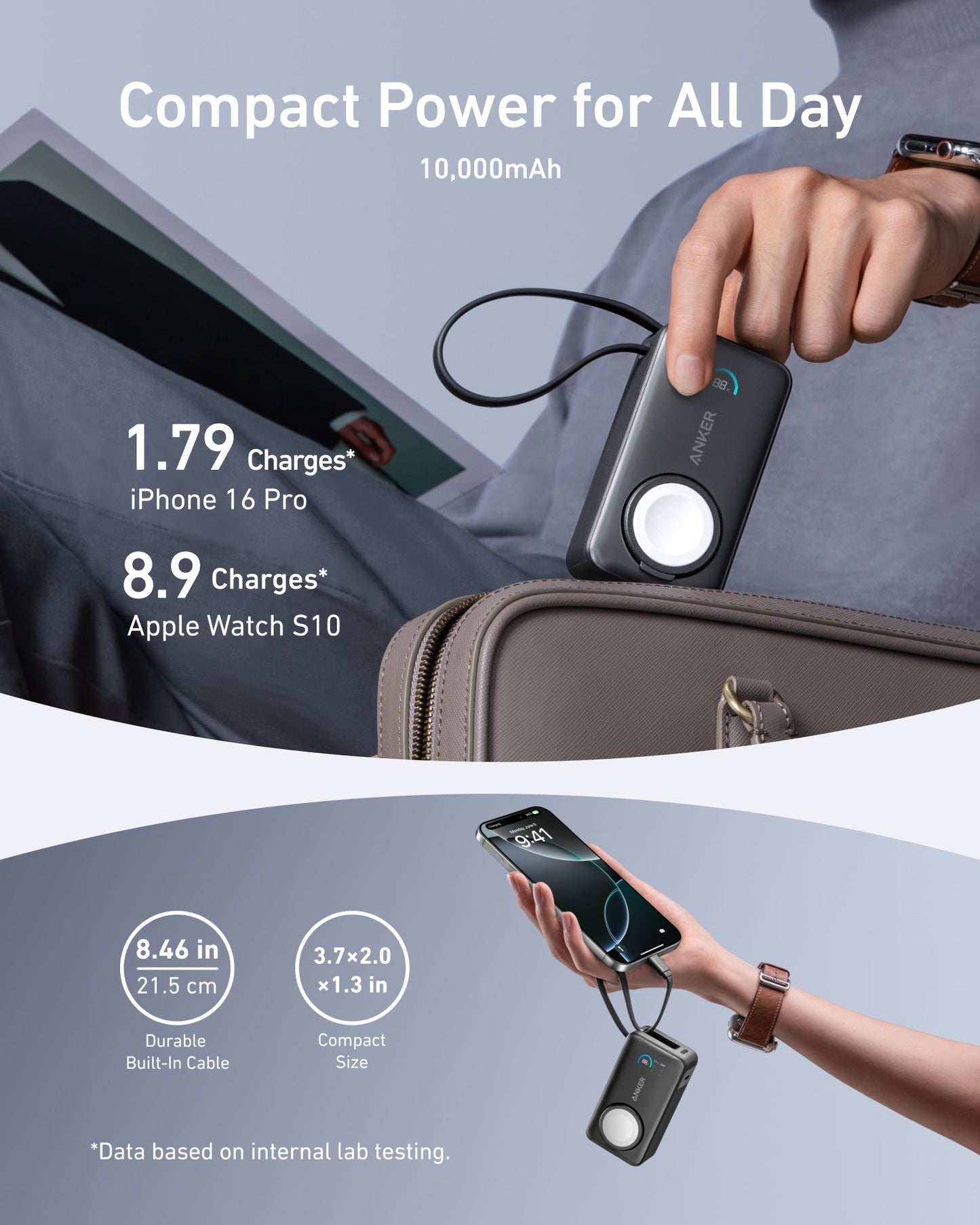 Anker MagGo Power Bank (10K, 35W, For Apple Watch) Anker