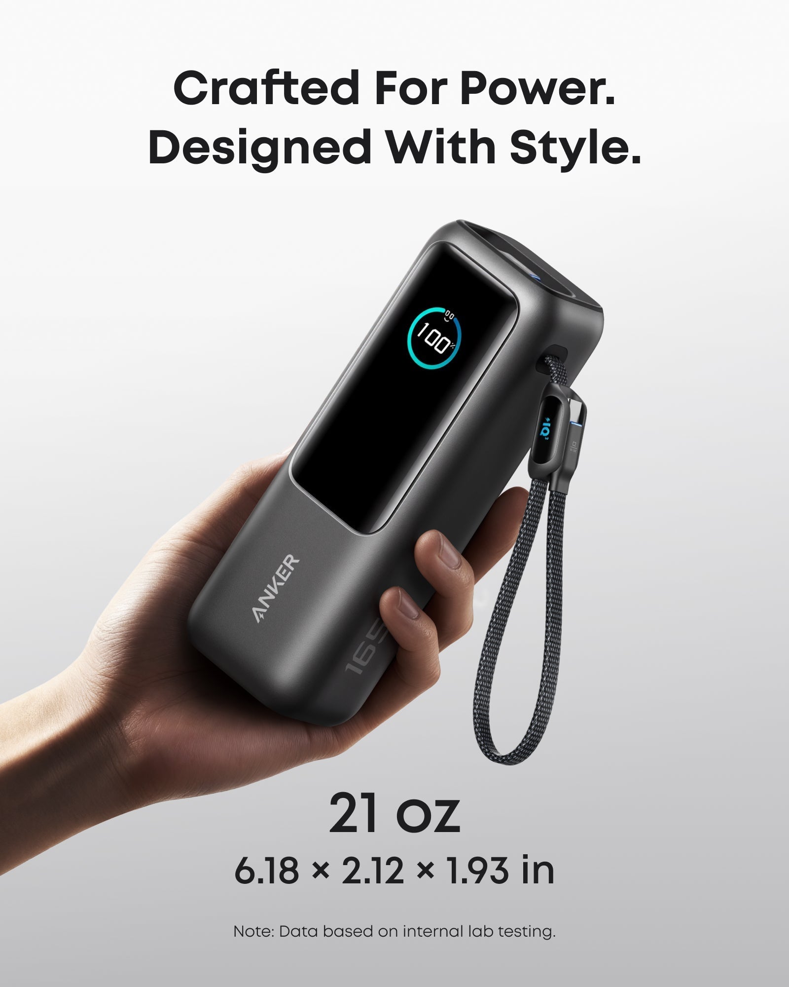 Anker Laptop Power Bank (25K, 165W, Built-In and Retractable Cables) Anker
