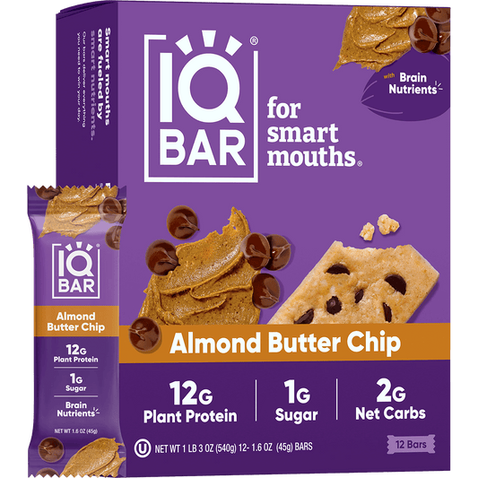 Almond Butter Chip (12 Bars) - IQ Bar - The Track and Field Store
