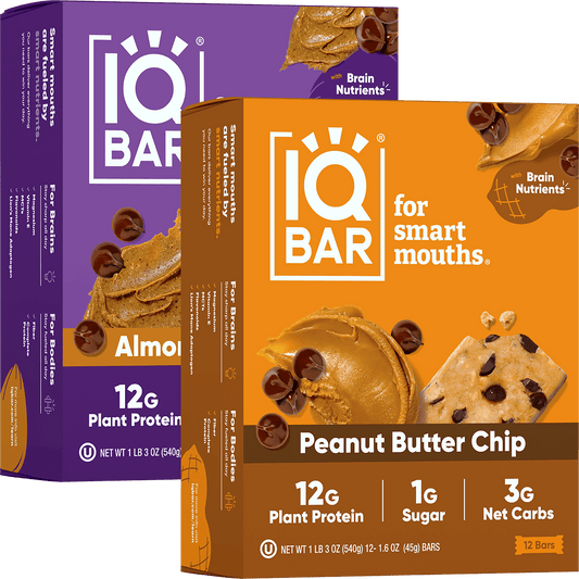 Almond Butter Chip & Peanut Butter Chip (24 Bars) - IQ Bar - The Track and Field Store