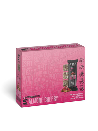 Almond Cherry E3 Energy Cubes - Protein Bars (12 Bars)