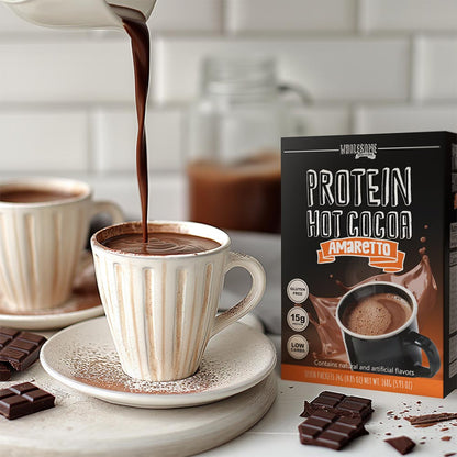 Amaretto Protein Hot Chocolate - High Protein & Low in Carbs, Keto-Friendly - Wholesome Provisions - The Track and Field Store