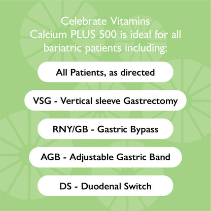 Calcium PLUS 500 Chewable - Celebrate Vitamins Celebrate Vitamins