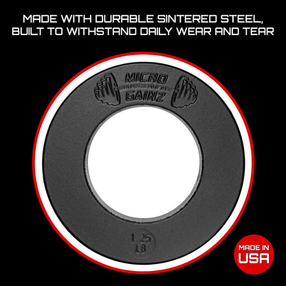 Micro Gainz Olympic Size Fractional Weight Plates Pair of 1.25LB Plates