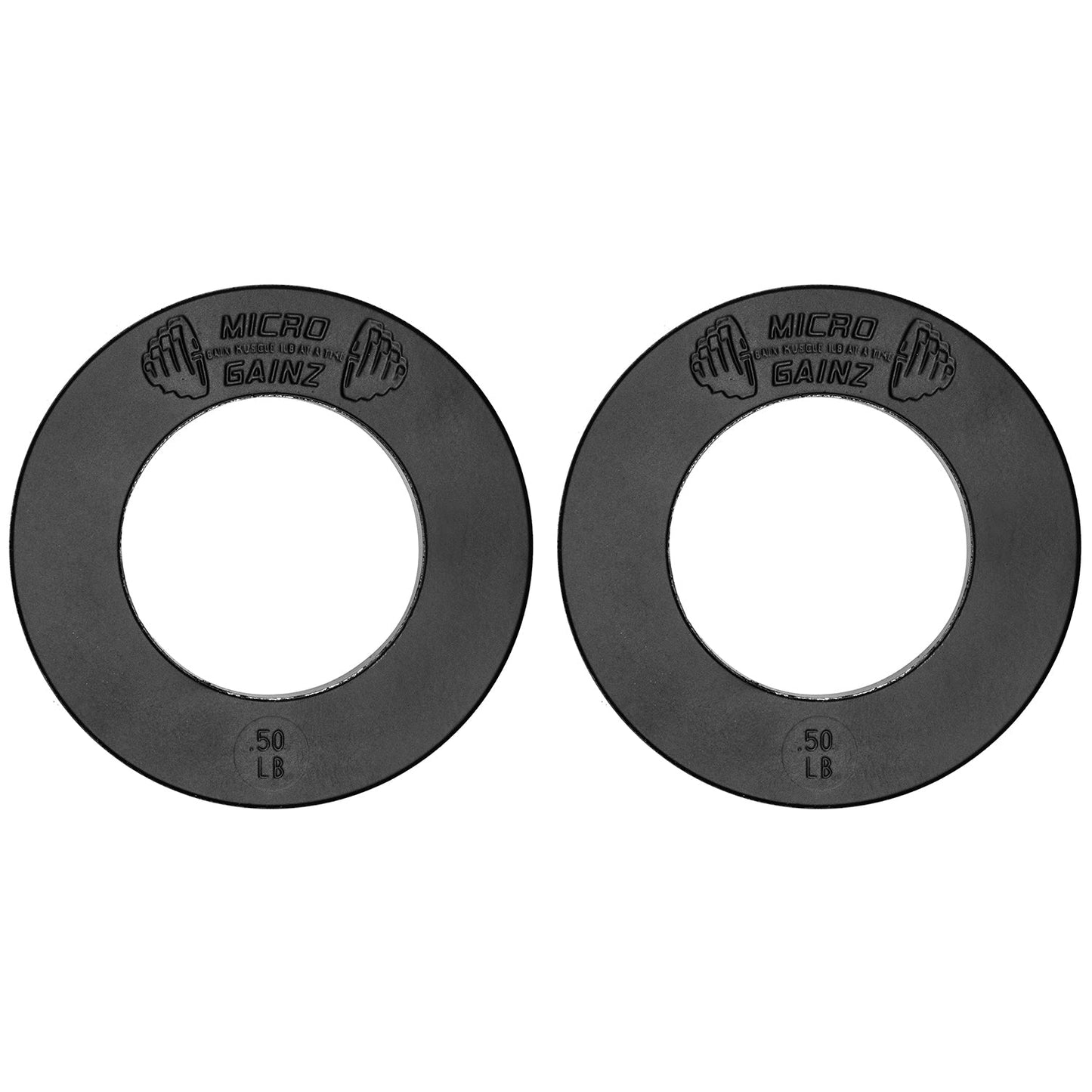 Micro Gainz Olympic Size Fractional Weight Plates Pair of .50LB Plates
