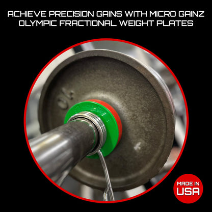 Micro Gainz Olympic Size Fractional Weight Plates Pair of .25LB Plates