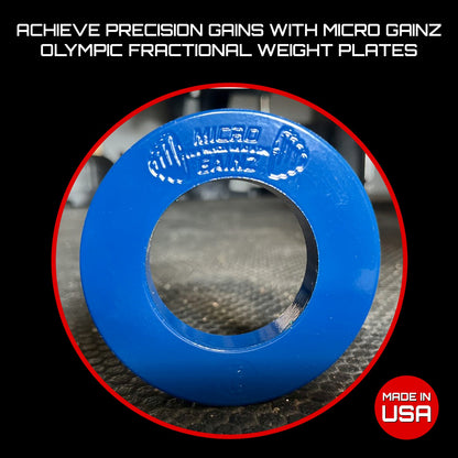 Micro Gainz Olympic Size Fractional Weight Plates Pair of .75LB Plates