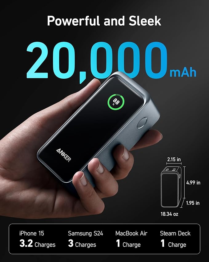 Anker Prime Power Bank (20K, 200W) Anker
