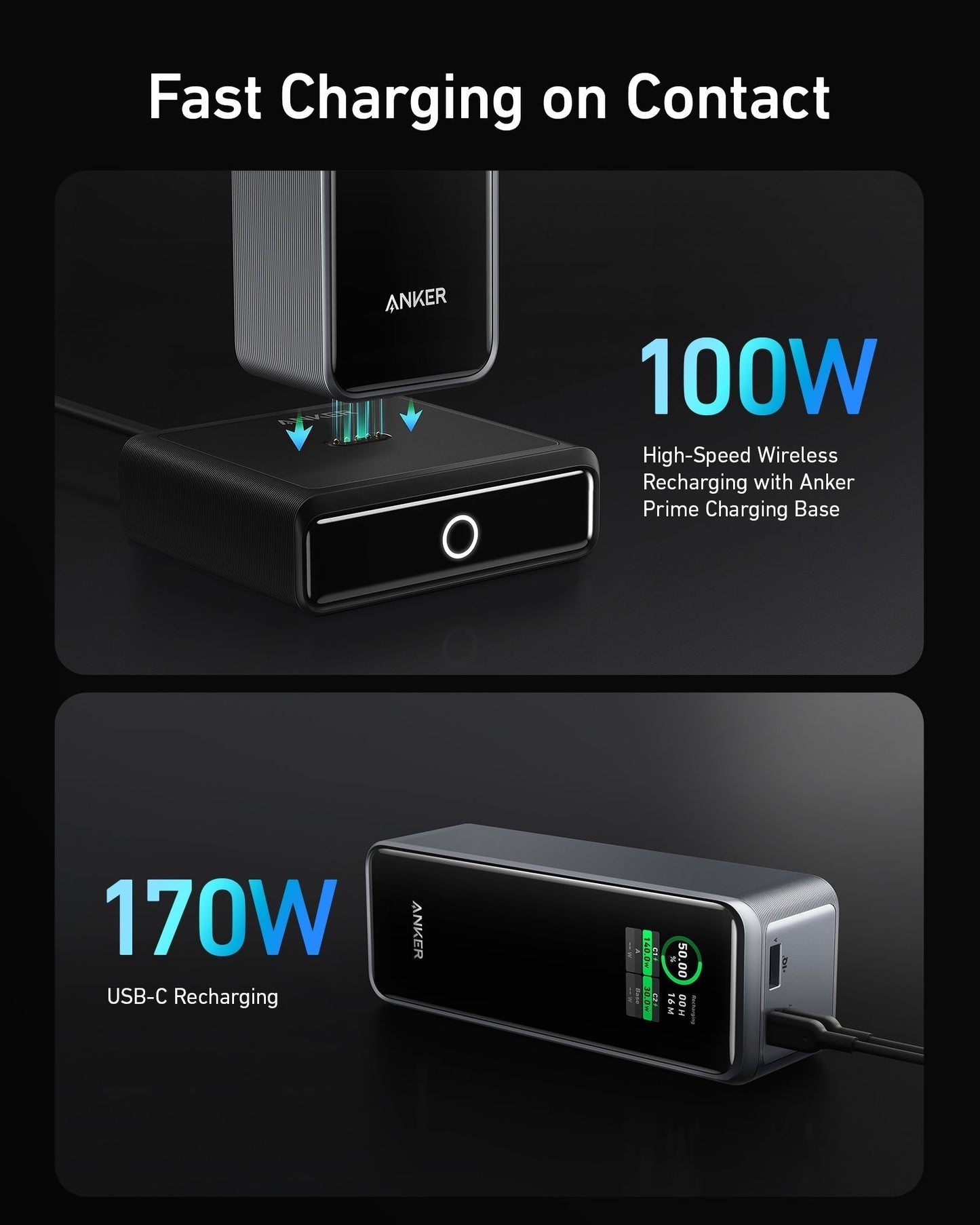 Anker Prime 27,650mAh Power Bank (250W) and 100W Charging Base Anker
