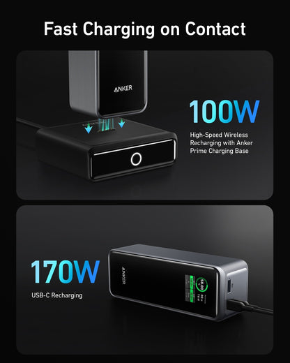 Anker Prime 27,650mAh Power Bank (250W) and 100W Charging Base Anker