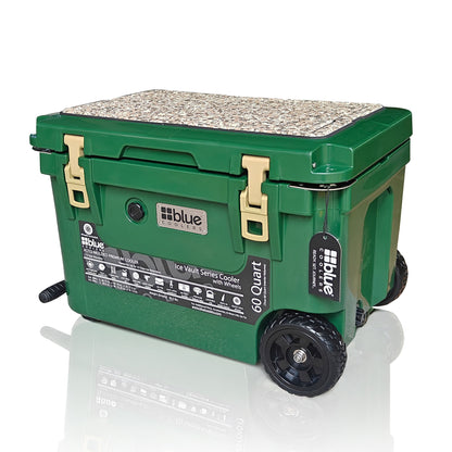 60 Quart Ice Vault Roto-Molded Cooler with Wheels
