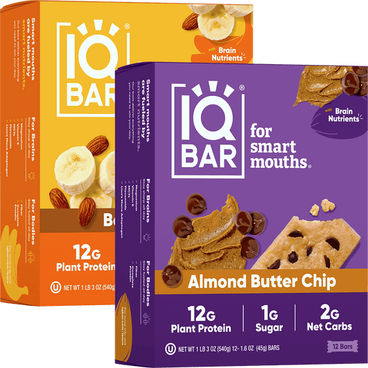Almond Butter Chip & Banana Nut (24 Bars) - IQ Bar - The Track and Field Store