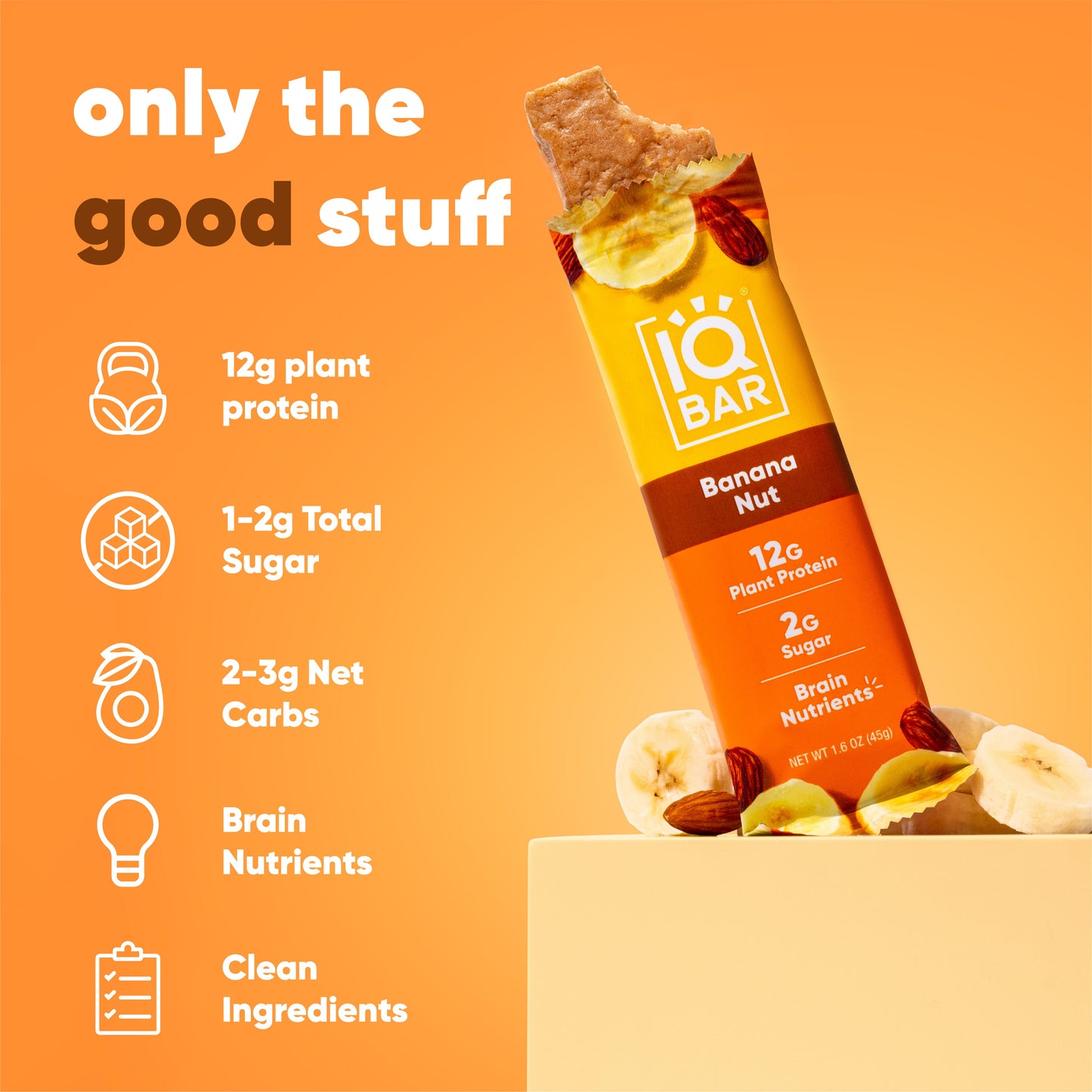 Almond Butter Chip & Banana Nut (24 Bars) - IQ Bar - The Track and Field Store