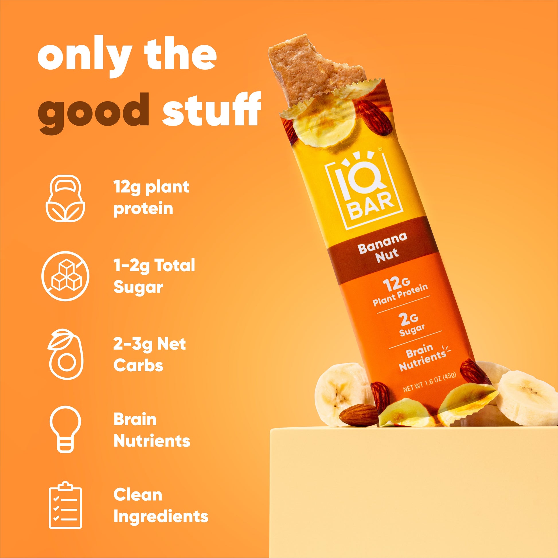 Almond Butter Chip & Banana Nut (24 Bars) - IQ Bar - The Track and Field Store