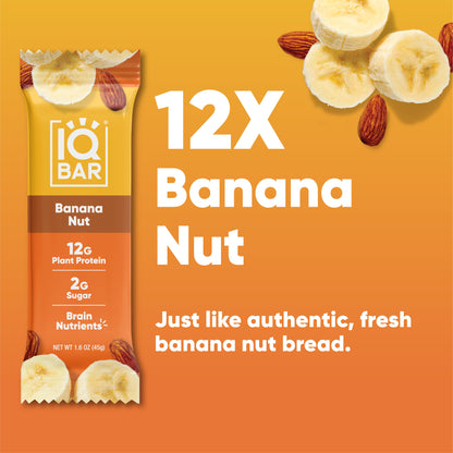 Banana Nut (12 Bars) - IQ Bar - The Track and Field Store