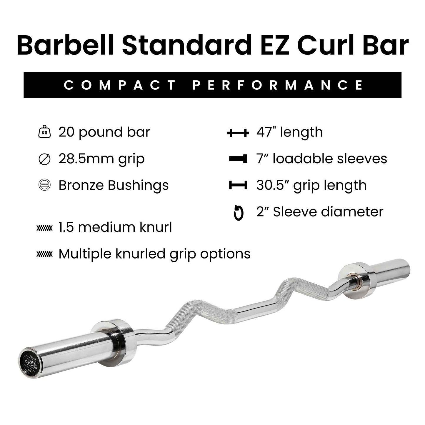 EZ Curl Bar Weight Sets - Barbell Standard