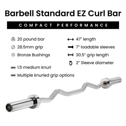 EZ Curl Bar Weight Sets - Barbell Standard