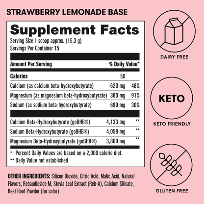 Base Ketones - Exogenous Ketones Drink Mix with goBHB®