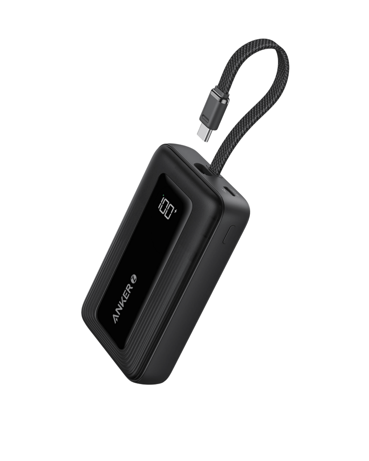 Anker Zolo Power Bank (10K, 30W) with a 5.4-inch (13.7 cm) built-in USB-C cable. Anker