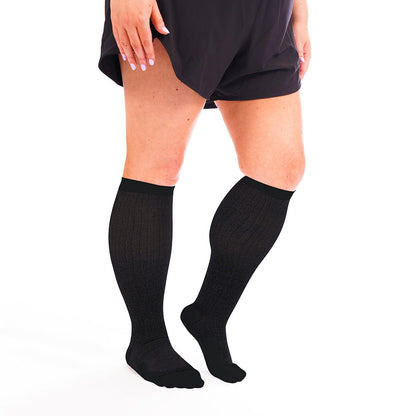 Marathon Wide-Calf, Black on Black - ProCompression - The Track and Field Store