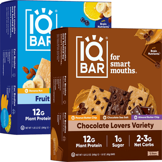 Chocolate Lovers & Fruit Lovers (24 Bars) - IQ Bar - The Track and Field Store