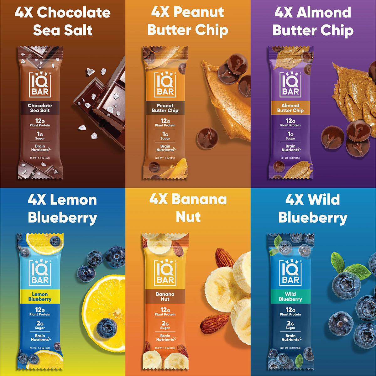 Chocolate Lovers & Fruit Lovers (24 Bars) - IQ Bar - The Track and Field Store