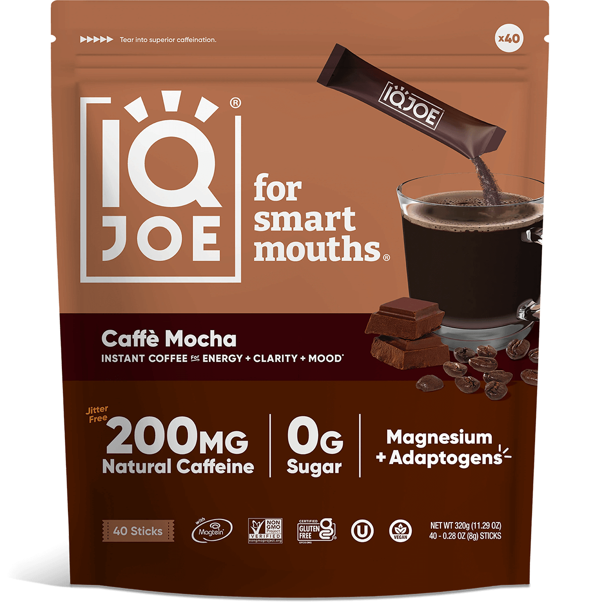 Caffè Mocha (40 Sticks) - IQ Bar - The Track and Field Store