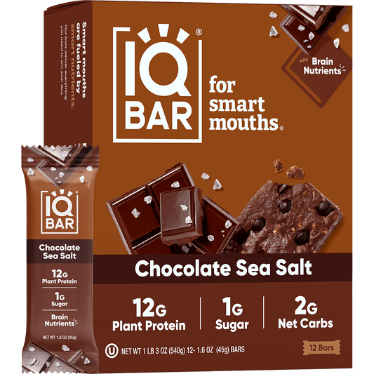 Chocolate Sea Salt (12 Bars) - IQ Bar - The Track and Field Store