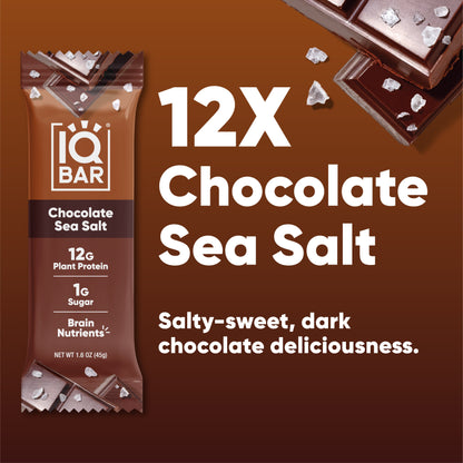 Chocolate Sea Salt (12 Bars) - IQ Bar - The Track and Field Store