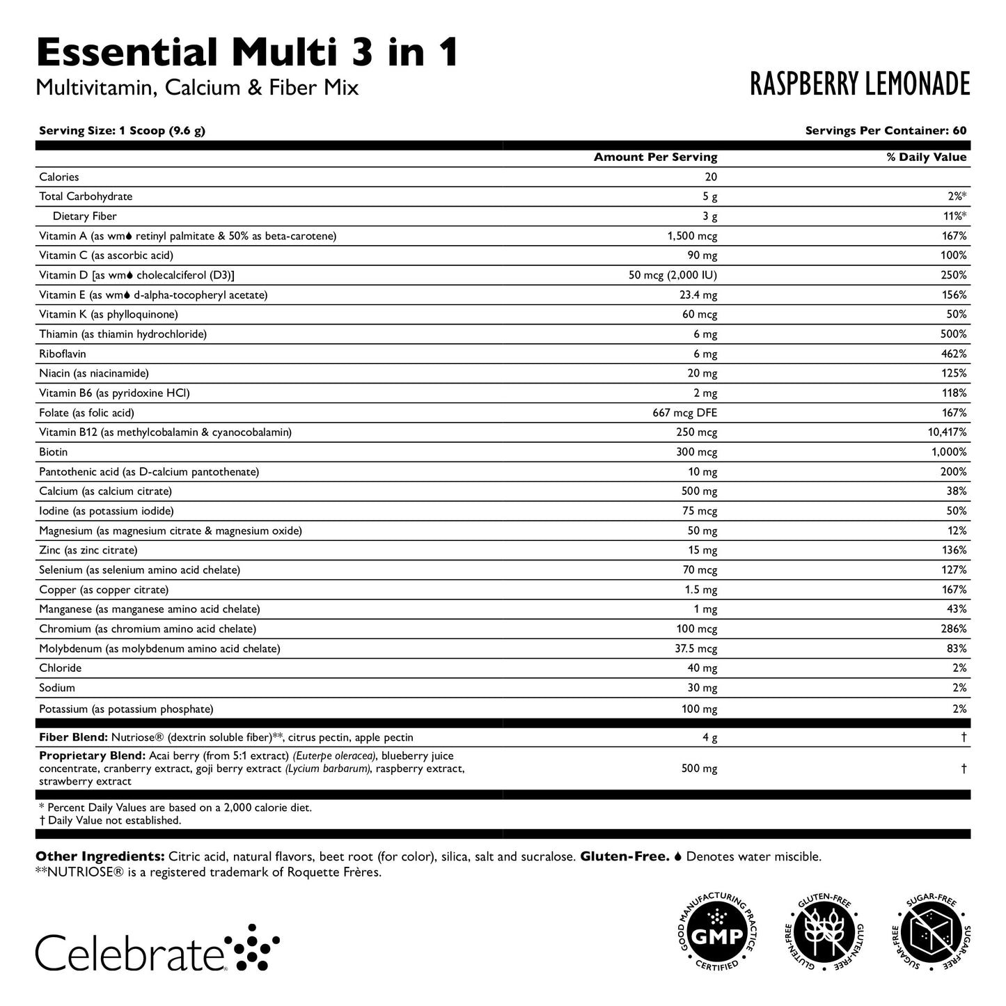 Essential Multi 3 in 1 Multivitamin with Calcium Drink Mix