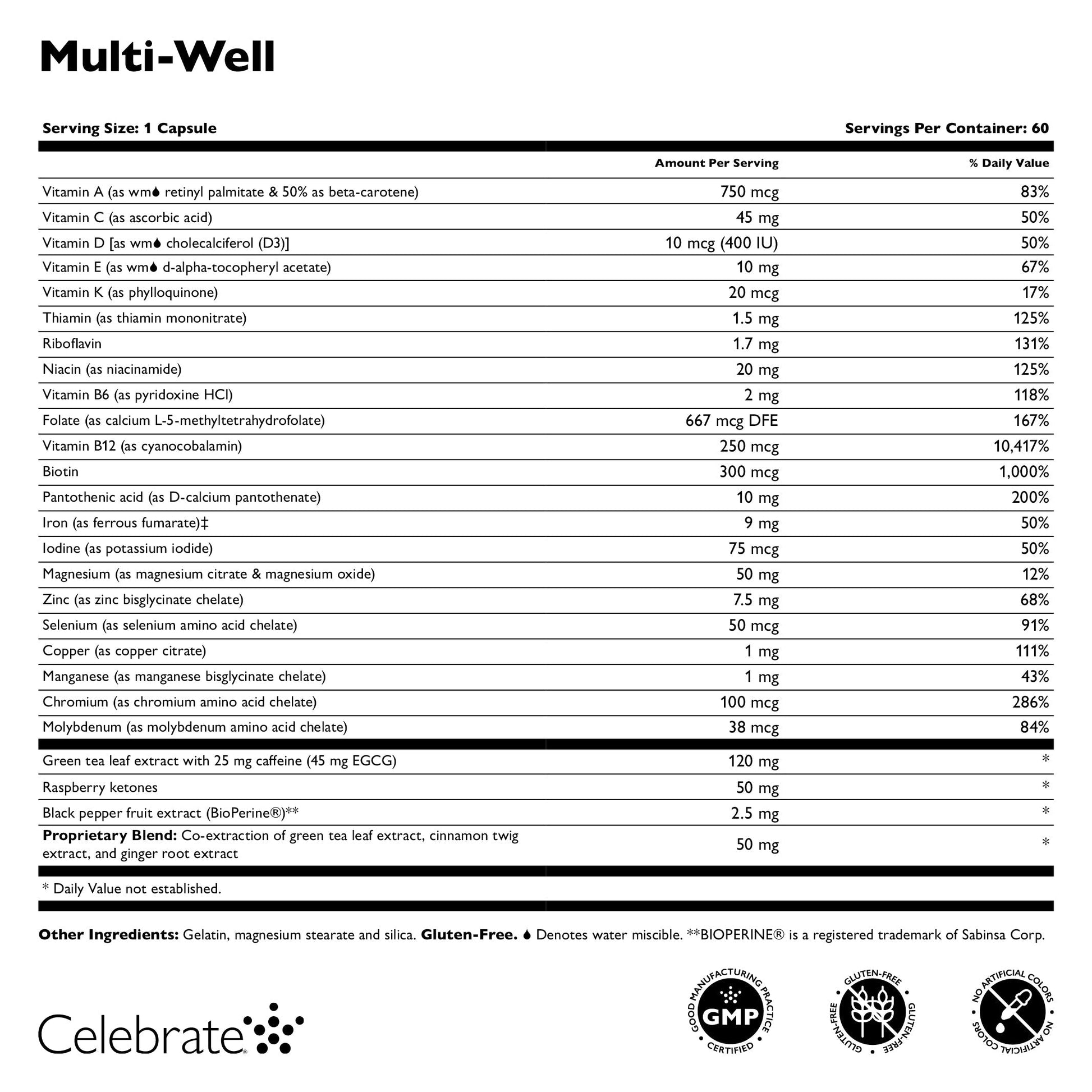 Multi-Well Multivitamin Capsules - Celebrate Vitamins Celebrate Vitamins
