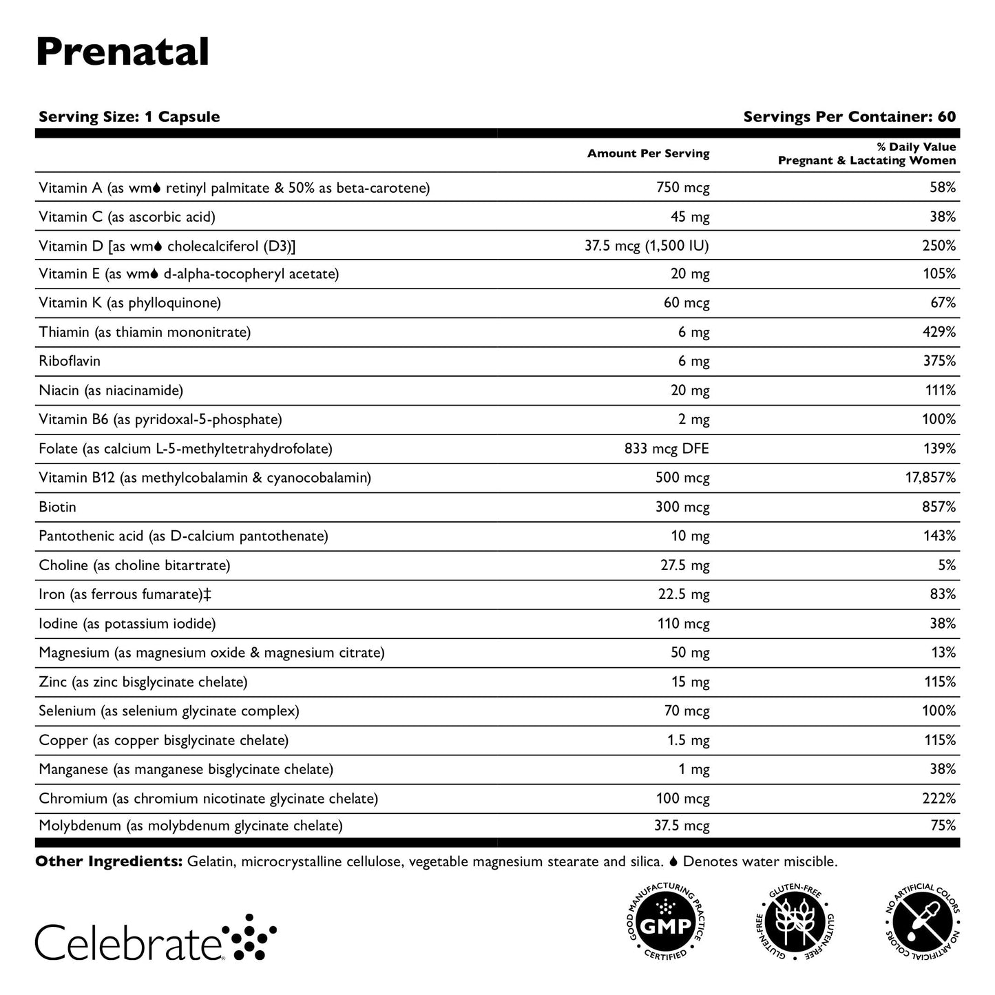 Bariatric Prenatal Vitamin Capsules - Celebrate Vitamins Celebrate Vitamins