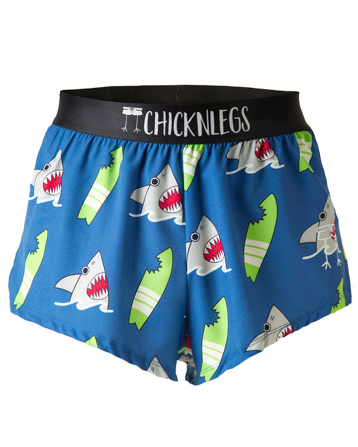 Men's Blue Sharks 2" Half Split Shorts - ChicknLegs Triathlete Store
