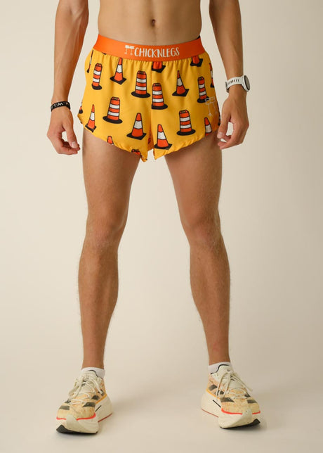 Men's Traffic Cones 2" Half Split Shorts - ChicknLegs Triathlete Store