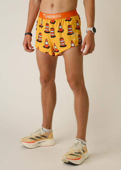 Men's Traffic Cones 2" Half Split Shorts - ChicknLegs Triathlete Store
