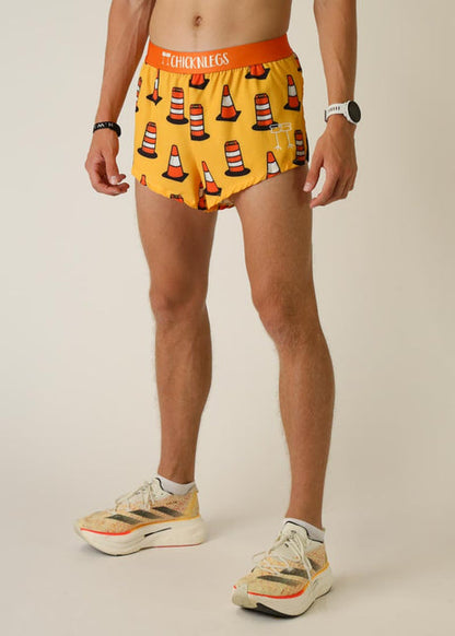 Men's Traffic Cones 2" Half Split Shorts - ChicknLegs Triathlete Store