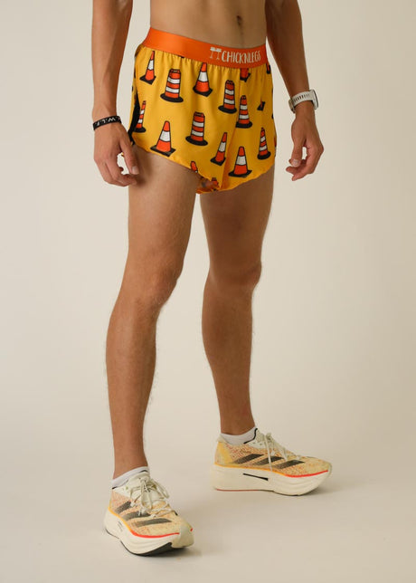 Men's Traffic Cones 2" Half Split Shorts - ChicknLegs Triathlete Store