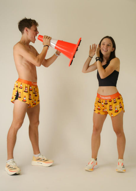 Men's Traffic Cones 2" Half Split Shorts - ChicknLegs Triathlete Store