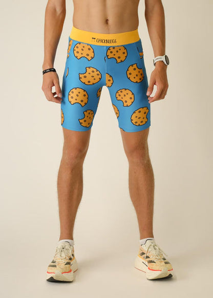 Men's Chocolate Chip Cookies 8" Half Tights - ChicknLegs