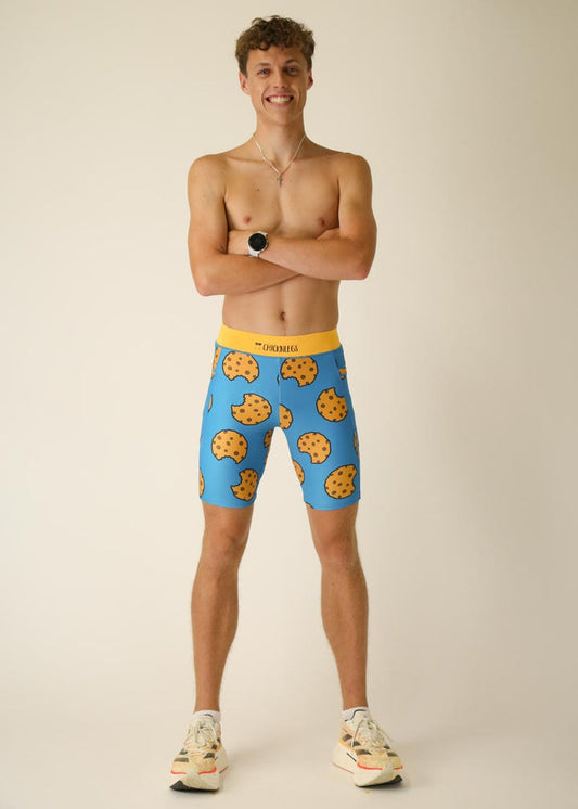 Men's Chocolate Chip Cookies 8" Half Tights - ChicknLegs